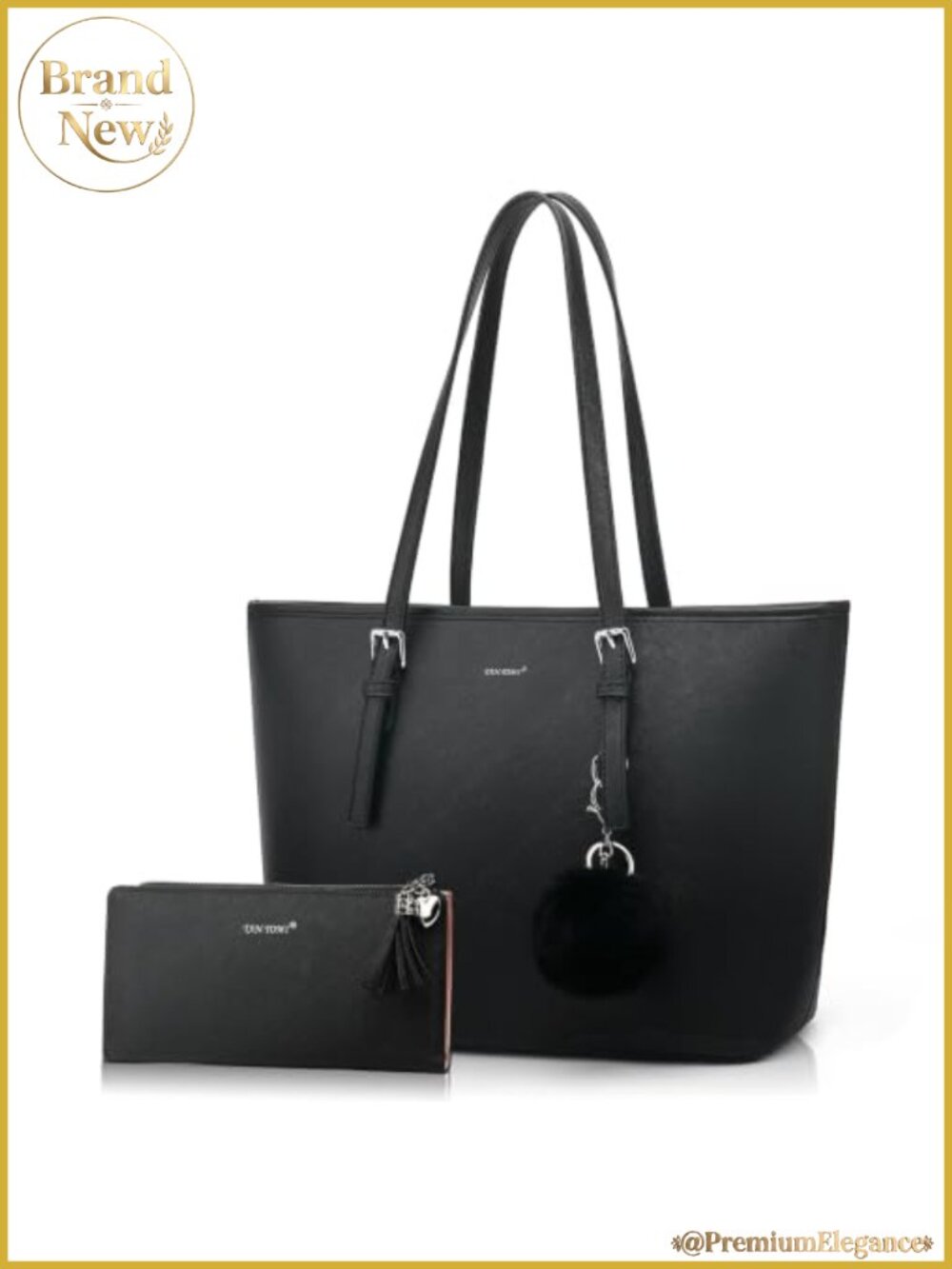 PU Leather Tote Bag Large Women Shoulder Handbag Work Bag